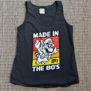 Nintendo Black and White Tank Top Retro 80's Style